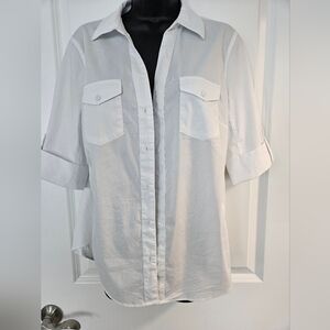 Button Down Shirt 3/4 sleeve
